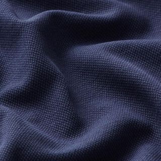 Cotton Jersey Fine Piqué – navy blue, 
