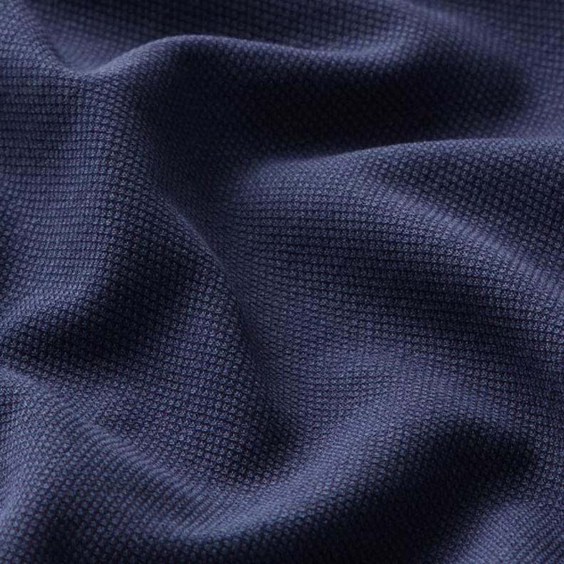 Cotton Jersey Fine Piqué – navy blue,  image number 2