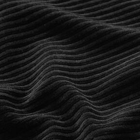 Chunky Corduroy Jersey Cross ribs – black, 