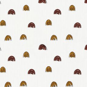 Muslin small rainbows, smooth – ivory/curry yellow, 