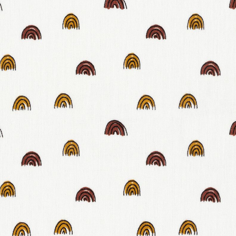 Muslin small rainbows, smooth – ivory/curry yellow,  image number 1