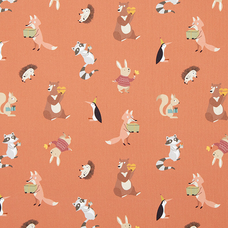 Cotton Poplin Animal Party – copper,  image number 1