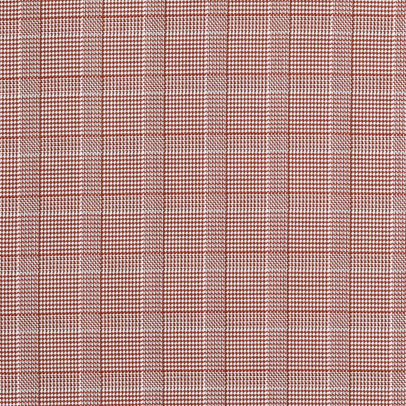 Prince of Wales check cotton blend – white/burgundy,  image number 1
