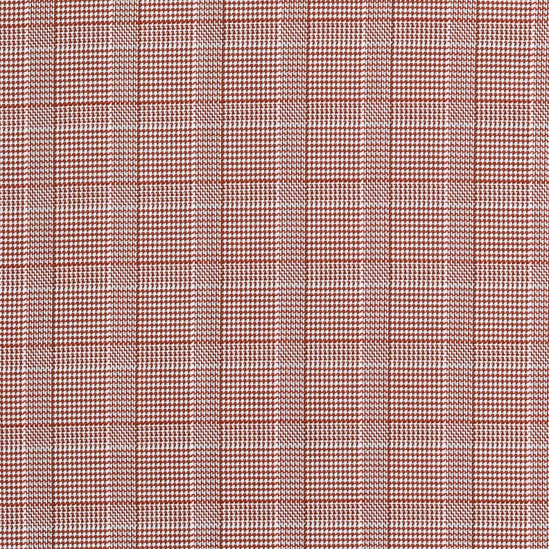 Prince of Wales check cotton blend – white/burgundy, image number 1