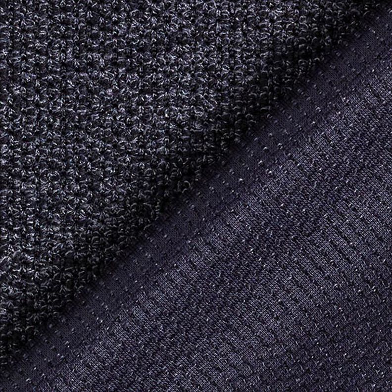 Mottled Bouclé Knit – midnight blue,  image number 3