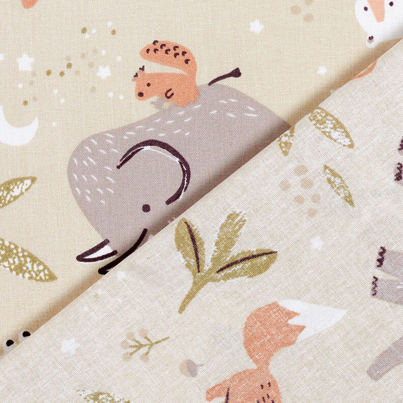 Cotton Poplin animals from all over the world – natural,  image number 5