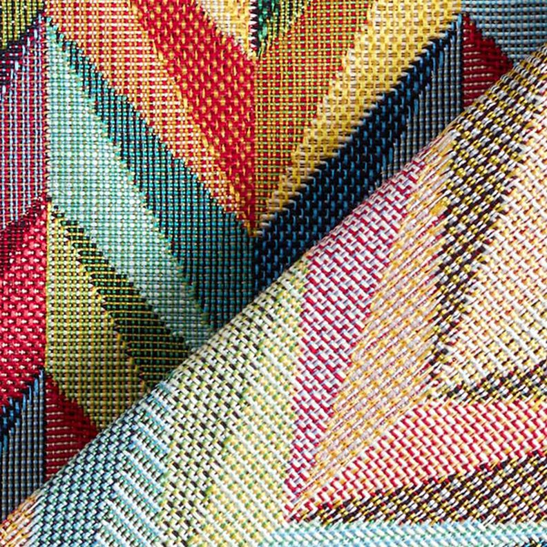 Decor Fabric Tapestry Fabric colourful zigzag – light yellow,  image number 4