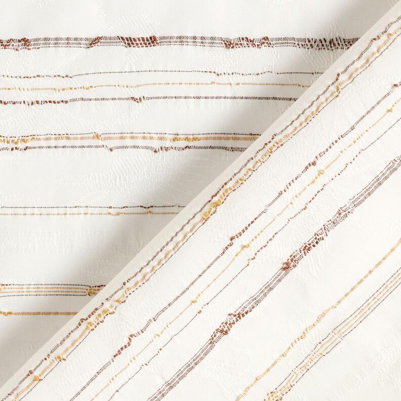 Irregular stripes blouse fabric – white,  image number 4