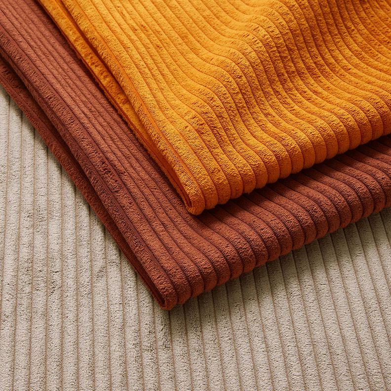 Upholstery Fabric soft corduroy – curry yellow,  image number 5