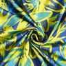 Satin Crepe large chamomile flowers – indigo/lemon yellow,  thumbnail number 3