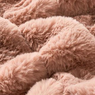 Faux Fur Stripes – dusky pink, 