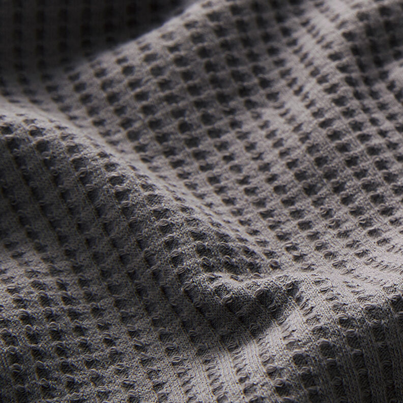 Cotton waffle jersey Plain – grey,  image number 2