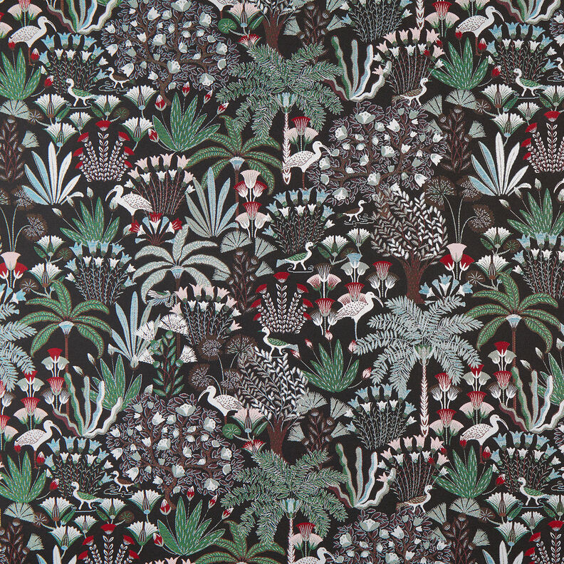 Decor Fabric Tapestry Fabric botanical paradise – black/green,  image number 1