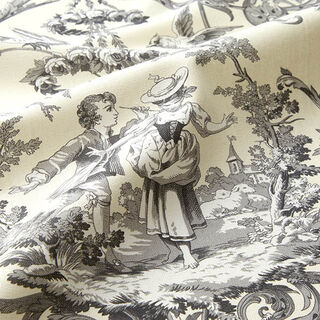 Decor Fabric Canvas romantic couple 280 cm – stone grey, 