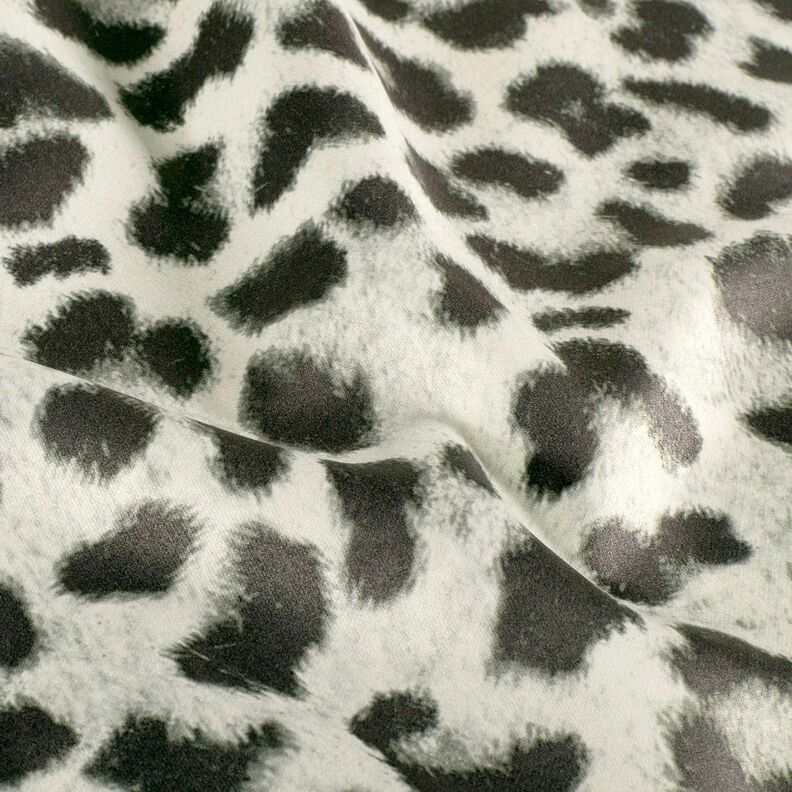 Stretch velour snow leopard – ivory/black, image number 2