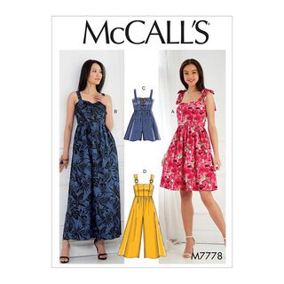 Misses' Dresses | Romper | Jumpsuit, McCalls 7778 | 6 - 14, 