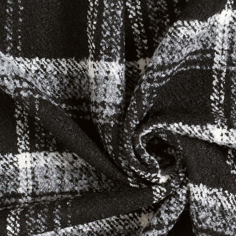 Coat Fabric Boulcé check – black/white, image number 3