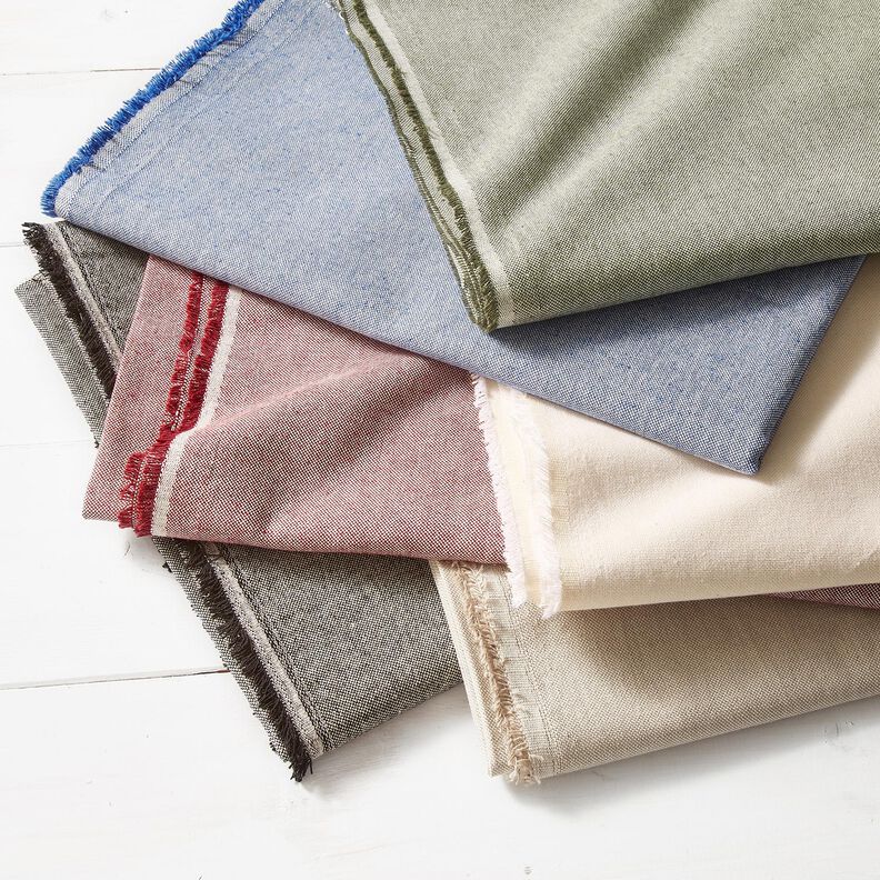 Decor Fabric Half Panama Two-tone – dark olive/natural, image number 4