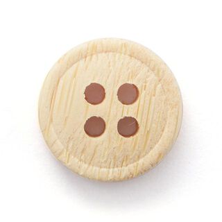 4-Hole Bamboo Button  – beige, 