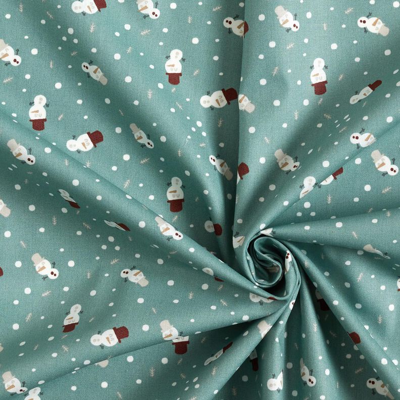 Cotton Poplin cute snowmen – reed, image number 3