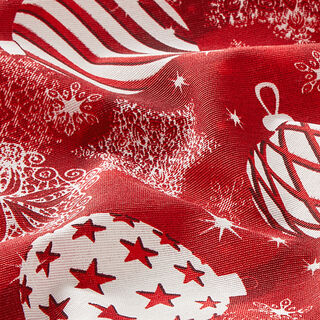 Canvas Decor Fabric Christmas Tree Baubles – red, 