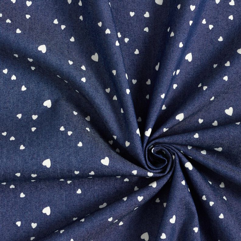 Chambray little hearts – navy blue/offwhite,  image number 3