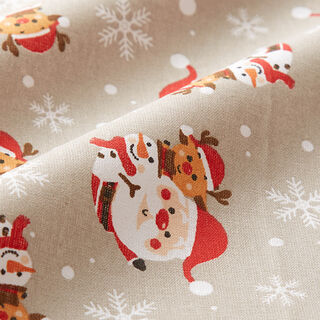 Cotton Cretonne Christmas Cheer – light taupe, 