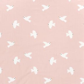 Cotton Jersey large birds – rosé/white, 