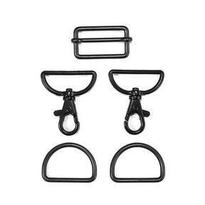 Bag Accessories Set [ 5-Pieces | 30 mm] – anthracite, 