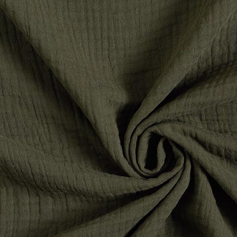 GOTS Triple-Layer Cotton Muslin – olive,  image number 1