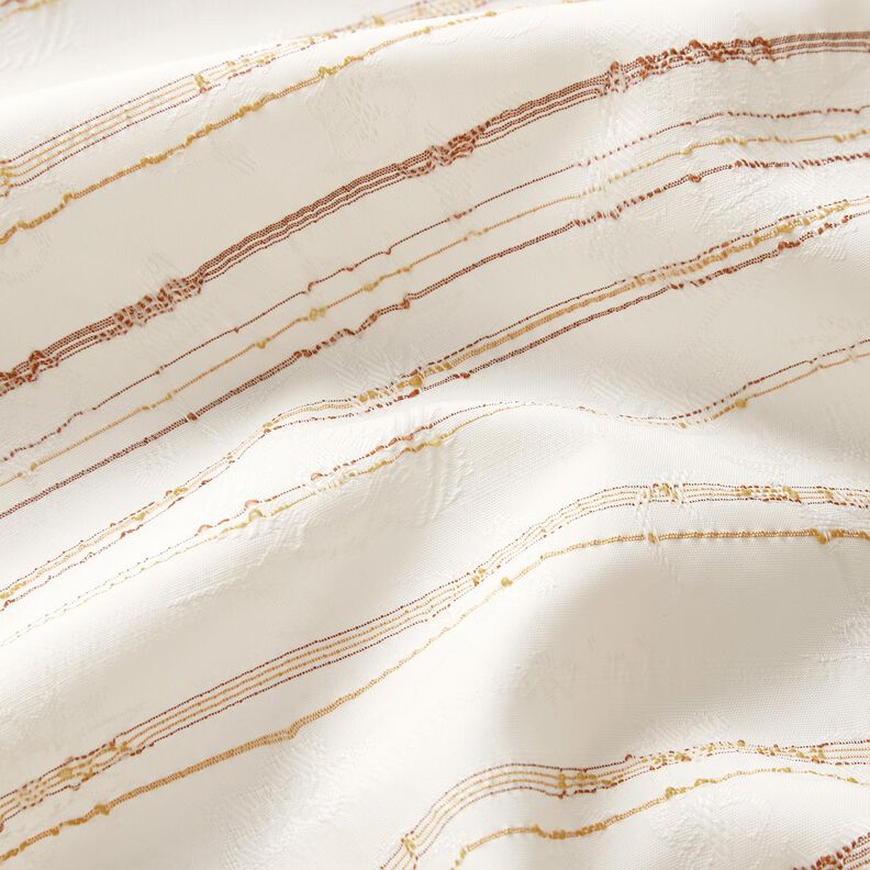 Irregular stripes blouse fabric – white,  image number 2