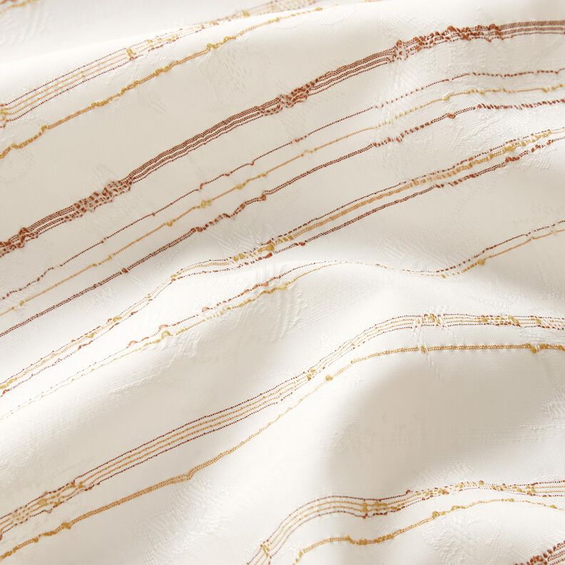 Irregular stripes blouse fabric – white, image number 2