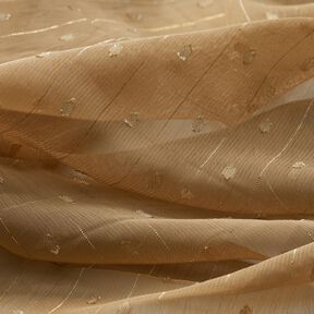 Metallic pinstripe chiffon dobby – dark beige/metallic silver, 