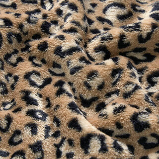 Cosy Fleece Leopard Print – medium brown, 