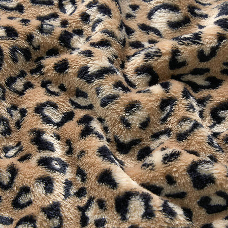 Cosy Fleece Leopard Print – medium brown,  image number 2