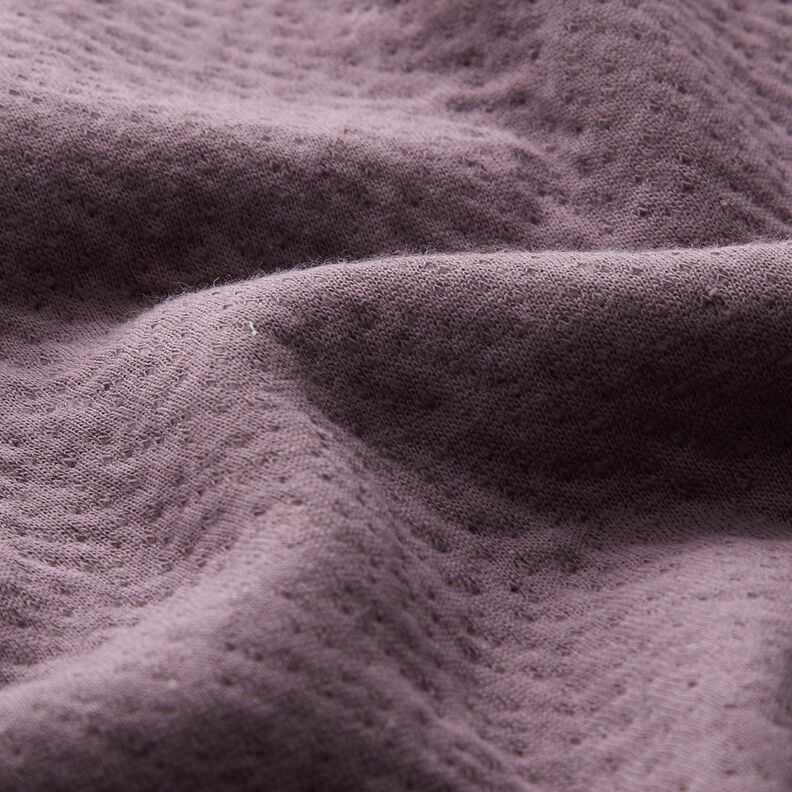 Doubleface Jersey mini dots – plum/light dusky pink,  image number 2