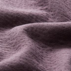 Doubleface Jersey mini dots – plum/light dusky pink, 