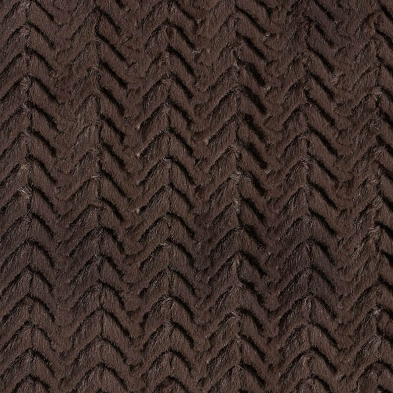 Herringbone Faux Fur – medium brown,  image number 1