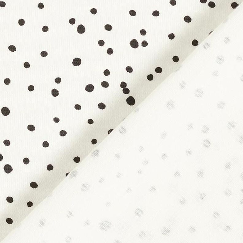 Cotton jersey irregular dots – white,  image number 4