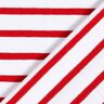 Narrow & Wide Stripes Cotton Jersey – white/red,  thumbnail number 4