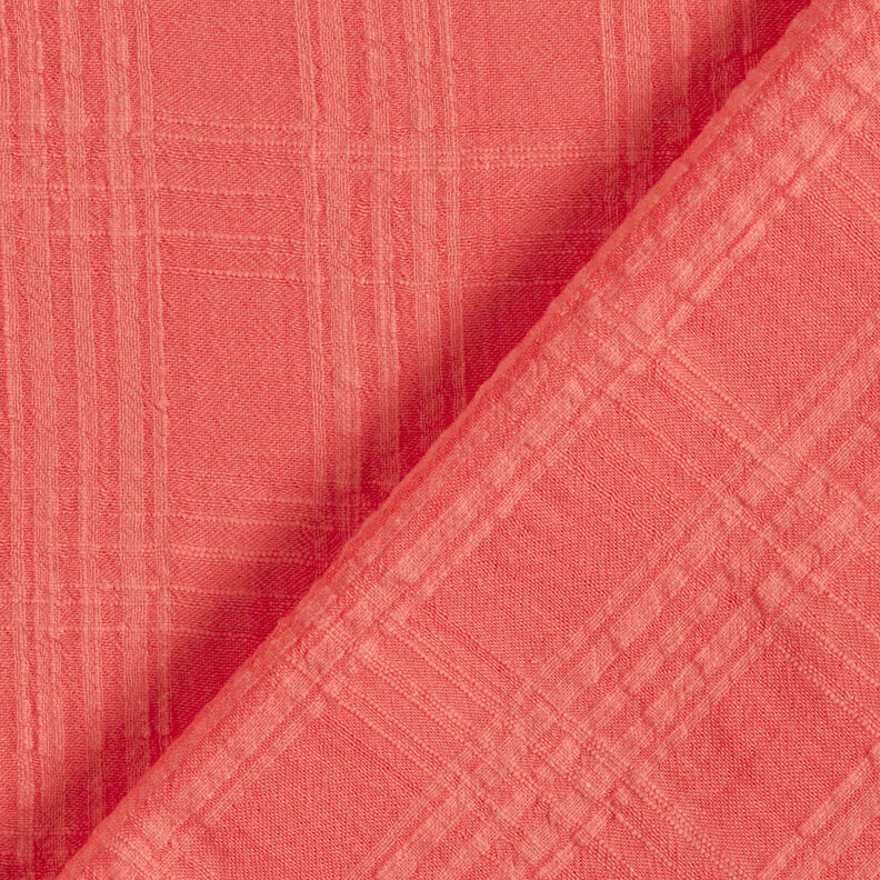 Seersucker cotton viscose blend – coral,  image number 5