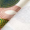 Decor Fabric Panama dotted leaves – offwhite/petrol,  thumbnail number 4