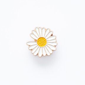 Daisy Shank Button  – white/yellow, 