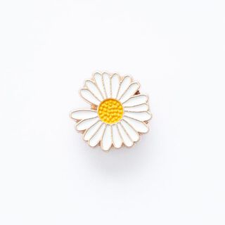 Daisy Shank Button  – white/yellow, 