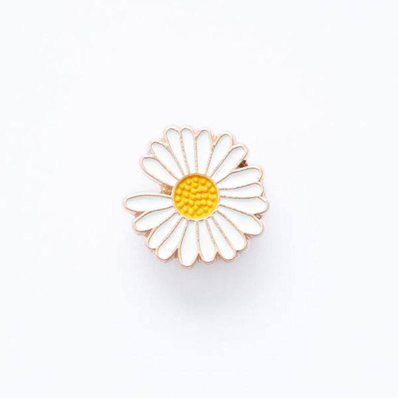 Daisy Shank Button  – white/yellow,  image number 1