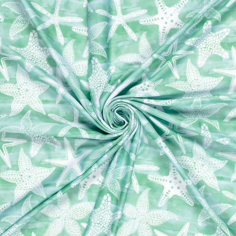 Swimsuit Fabric UPF50 starfish – eucalyptus/white,  image number 3