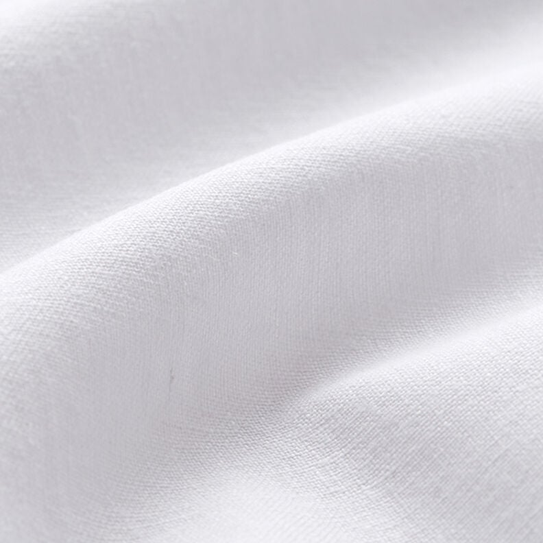 Linen Cotton Blend Plain – white,  image number 2