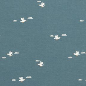 Cotton Flannel little seagulls &ndash; blue, 