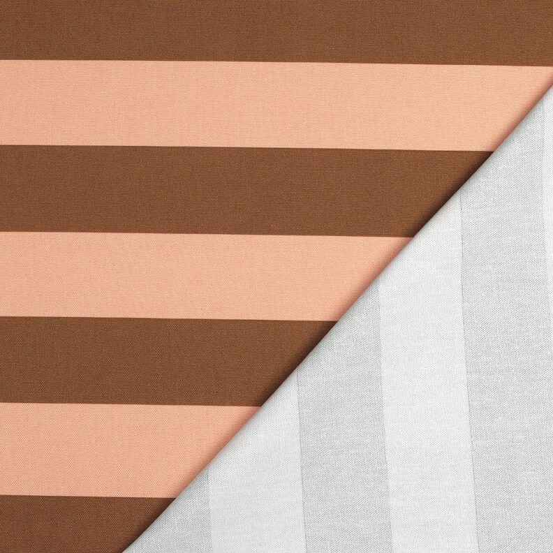 Decor Fabric Canvas cheerful stripes – salmon/brown,  image number 4