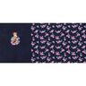 French Terry giraffe family Panel | Glitzerpüppi – midnight blue,  thumbnail number 5